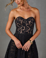 Moonlit Belle Floral Lace Midi Dress