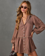 Field Notes Plaid Mini Shirt Dress