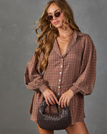 Field Notes Plaid Mini Shirt Dress