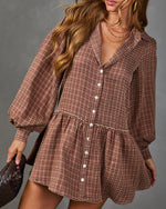 Field Notes Plaid Mini Shirt Dress
