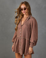 Field Notes Plaid Mini Shirt Dress