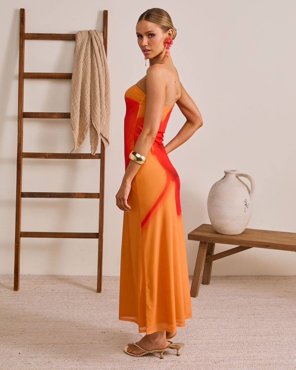 Sunveil Bloom Floral Mesh Maxi Dress – VICI