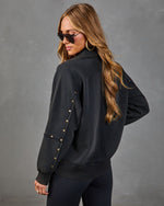 Reset Routine Studded Fleece Half Zip Jacket