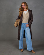 Rugged Charm Stretch High Rise Wide Leg Jeans