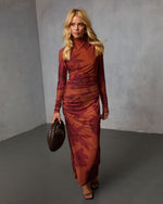 Faint Prism Printed Maxi Dress