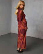 Faint Prism Printed Maxi Dress