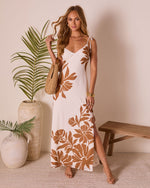 Midnight Tropica Abstract Maxi Dress