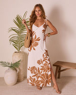 Midnight Tropica Abstract Maxi Dress