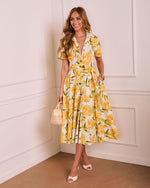 Forward in Florals Floral Midi Shirt Dress