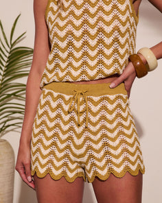 Spritz Season Crochet Chevron Cover Up Shorts