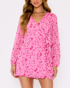 Lily Floral Wrap Mini Dress
