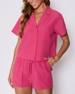 Mara Cotton Striped Tie Front Top