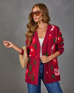 Twilight Garden Print Cardigan Mini Dress