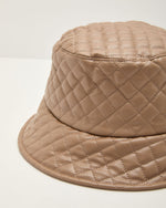 Cela Quilted Vegan Leather Bucket Hat