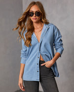 Sherilyn Denim Button Down Top