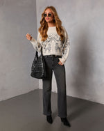 Poodle Ribbon Dream Novelty Fair Isle Sweater