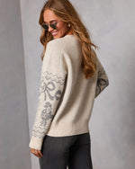 Poodle Ribbon Dream Novelty Fair Isle Sweater