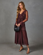 Worth The Wait Ruffle Lace Maxi Dress