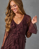 Worth The Wait Ruffle Lace Maxi Dress