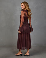 Worth The Wait Ruffle Lace Maxi Dress