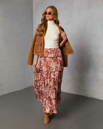 Gypsy Petal Printed Tiered Maxi Skirt