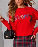 Merry Wishes Knit Graphic Sweater