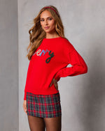 Merry Wishes Knit Graphic Sweater