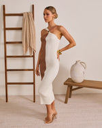 Chic Drift Knit Color Block Midi Dress