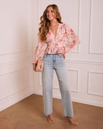 Bloom Reveal Floral Chiffon Blouse