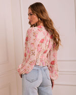 Bloom Reveal Floral Chiffon Blouse