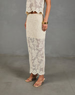 Soft Story Embroidered Floral Midi Skirt