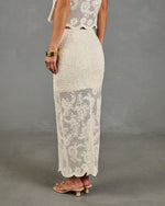 Soft Story Embroidered Floral Midi Skirt