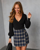 Black % Abbey Drape Knit Sweater-12