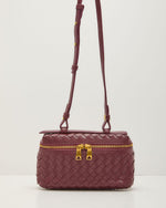 Mirabelle Woven Vegan Leather Crossbody Bag
