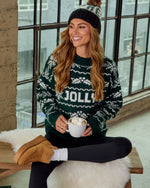 Jolly Glow Graphic Fair Isle Mock Neck Sweater