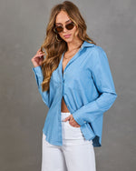 Bredan Button Down Chambray Top