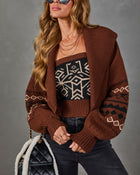 Lillianna Knit Abstract Cardigan Set