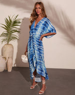 Sunset Slip Tie Dye Cover Up Kaftan
