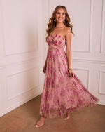 Morning Garden Tulle Floral Maxi Dress
