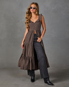 Harvest Darling Plaid Maxi Dress
