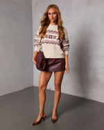 Ivory % Midnight Ice Fair Isle Reindeer Sweater-2