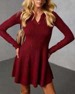 Wine % Cecilie Knit Mini Dress-5