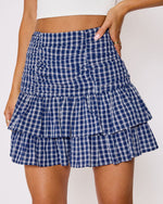 Natalie Plaid Ruffle Mini Skirt