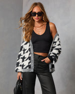 Quiet Form Knit Houndstooth Cardigan