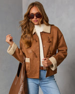 Cinnamon Ridge Suede Sherpa Trim Jacket