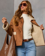 Cinnamon Ridge Suede Sherpa Trim Jacket