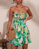 Tiki Breeze Abstract Print Mini Dress