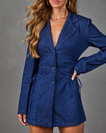 Perfectly Placed Denim Lace Up Romper