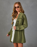 Raw Canvas Cotton Military Jacket