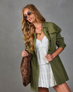 Raw Canvas Cotton Military Jacket